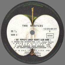 THE BEATLES DISCOGRAPHY GERMANY 1967 06 01 SGT PEPPER'S LONELY HEARTS CLUB BAND - S - APPLE GEMA - 1C 072 - 04 177 - pic 5