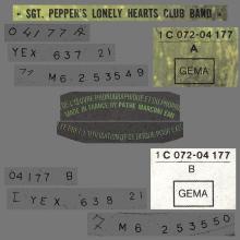 THE BEATLES DISCOGRAPHY GERMANY 1967 06 01 SGT PEPPER'S LONELY HEARTS CLUB BAND - S - APPLE GEMA - 1C 072 - 04 177 - pic 4