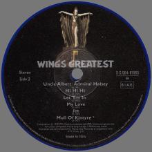 1978 12 01 WINGS GREATEST - 3C 064-61963 - COLORED BLUE VINYL - ITALY - pic 6