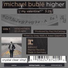 2022 03 25 MICHAEL BUBLE - MY VALENTINE - 0 93624 87401 0 - GERMANY - CRYSTAL CLEAR VINYL - pic 1