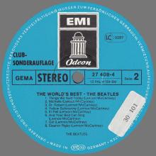 THE BEATLES DISCOGRAPHY GERMANY 1972 03 00 THE BEATLES THE WORLD S BEST - B - BLUE COLUMBIA ODEON - CLUB-SONDERAUFLAGE - 27 408-4 - pic 5