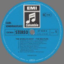 THE BEATLES DISCOGRAPHY GERMANY 1972 03 00 THE BEATLES THE WORLD S BEST - C - BLUE COLUMBIA - CLUB-SONDERAUFLAGE - 27 408-4 - pic 3