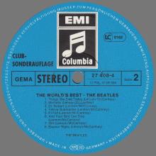 THE BEATLES DISCOGRAPHY GERMANY 1972 03 00 THE BEATLES THE WORLD S BEST - C - BLUE COLUMBIA - CLUB-SONDERAUFLAGE - 27 408-4 - pic 5