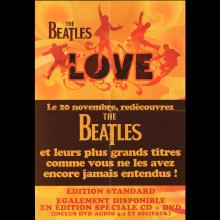 2006 11 20 THE BEATLES LOVE - CD LP AND DVD - PROMO PUBLICITY CAMPAIGN - FRANCE - pic 1