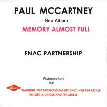 UK 2007 06 04 - MEMOORY ALMOST FULL - ADVANCE CD - MERCURY RECORDS - STARCON. LLC - pic 1