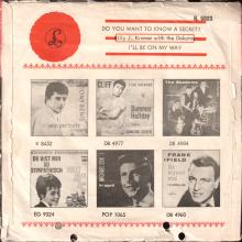 BILLY J. KRAMER WITH THE DAKOTAS - DO YOU WANT TO KNOW A SECRET ⁄ I'LL BE ON MY WAY - R 5023 - NORWAY - pic 2