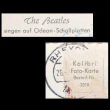 THE BEATLES - BLACK AND WHITE POSTCARD GERMANY - SINGEN AUF ODEON - ELECTROLA - KOLIBRI FOTO-KARTE 2518 - 14X9 - pic 1