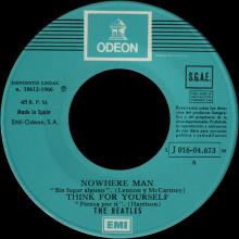 SP274 NOWHERE MAN ⁄ THINK FOR YOURSELF ⁄ IF I NEEDED SOMEONE ⁄ GIRL - pic 1