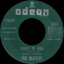 SPAIN 1965 06 10 - DSOL 66.064 - TICKET TO RIDE ⁄ YES IT IS - SLEEVE 02 LABEL A 3 -1 - pic 3