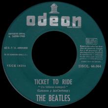 SPAIN 1965 06 10 - DSOL 66.064 - TICKET TO RIDE ⁄ YES IT IS - SLEEVE 4 LABEL 1 A - pic 5