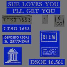 SP027 - SHE LOVES YOU ⁄ I'LL GET YOU ⁄ FROM ME TO YOU ⁄ THANK YOU GILR - DSOE 16.561 - SLEEVE 7 - LABEL 2 - pic 1