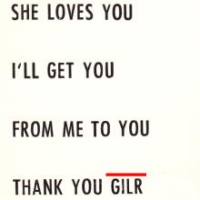 SP027 - SHE LOVES YOU ⁄ I'LL GET YOU ⁄ FROM ME TO YOU ⁄ THANK YOU GILR - DSOE 16.561 - SLEEVE 7 - LABEL 2 - pic 1