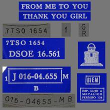 SP029 - SHE LOVES YOU ⁄ I'LL GET YOU ⁄ FROM ME TO YOU ⁄ THANK YOU GIRL - DSOE 16.561 - SLEEVE 9 A - LABEL 3 - pic 6
