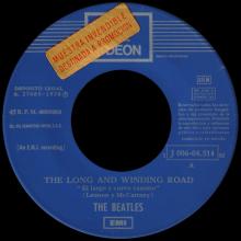 SPAIN 1970 08 25 - 1J 006-04.514 M - THE LONG AND WINDING ROAD ⁄ FOR YOU BLUE - SLEEVE 1 LABEL 1 - PROMOCION - pic 3