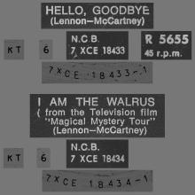 THE BEATLES FINLAND - 025 - B - R 5655 - HELLO, GOODBYE ⁄ I AM THE WALRUS - pic 1
