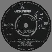 1967 11 24 - 1967 - C - HELLO, GOODBYE - I AM THE WALRUS - R 5655 - DECCA PRESSING PUSH-OUT CENTER - pic 5