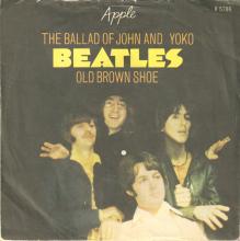 1969 05 30 - 1969 - A - THE BALLAD OF JOHN AND YOKO - OLD BROWN SHOE - R 5786 - PUSH-OUT CENTER - pic 1