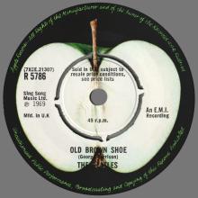 1969 05 30 - 1969 - A - THE BALLAD OF JOHN AND YOKO - OLD BROWN SHOE - R 5786 - PUSH-OUT CENTER - pic 5