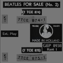 HOLLAND - 1965 06 00 - 1 - BEATLES FOR SALE No 2 - GEP 8939 - pic 1