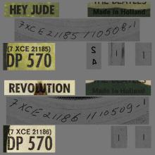 HOLLAND 314 - 1968 08 00 - HEY JUDE ⁄ REVOLUTION - APPLE - DP 570  - pic 1
