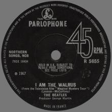 1967 11 24 - 1967 - G - HELLO, GOODBYE - I AM THE WALRUS - R 5655 - PATHÉ MARCONI PRESSING - SOLID CENTER - pic 1