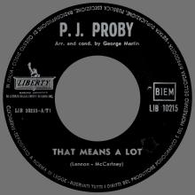 P.J. PROBY - THAT MEANS A LOT - ITALY 1966 01 04 - LIB 10215 - pic 1