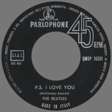ITALY 1964 01 02 - QMSP 16351 - P.S. I LOVE YOU ⁄ I WANT TO HOLD YOUR HAND - D - LABEL PARLOPHONE - pic 2