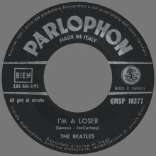 ITALY 1965 04 09 - QMSP 16377 - EIGHT DAYS A WEEK ⁄ I'M A LOSER - D - SLEEVE 1 AND 2 - LABEL 3  - pic 1