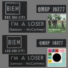 ITALY 1965 04 09 - QMSP 16377 - EIGHT DAYS A WEEK ⁄ I'M A LOSER - D - SLEEVE 1 AND 2 - LABEL 3  - pic 2
