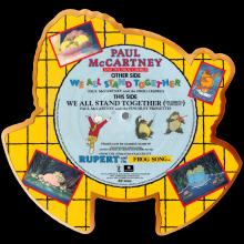 1984 11 12 - WE ALL STAND TOGETHER ⁄ HUMMING VERSION - RP 6086 - SHAPED PICTURE DISC 7" - 1984 12 03  - pic 1