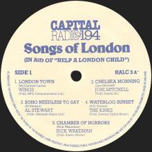 1979 00 00 - SONGS OF LONDON - CAPITAL RADIO 194 - HELP A LONDON CHILD - HALC 3 A - UK - pic 5