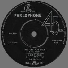 HOLLAND - 1965 04 00 - 2 B - BEATLES FOR SALE - GEP 8931 - pic 3