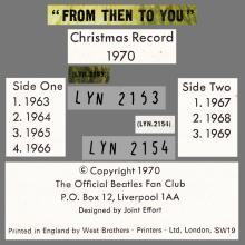1970 12 18 FROM THEN TO YOU THE BEATLES CHRISTMAS RECORD,1970 - LYN.2153⁄2154 - PROMO - pic 3