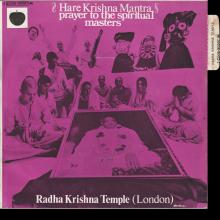RADHA KRISHNA TEMPLE - HARE KRISHNA MANTRA ⁄ PRAYER TO THE SPIRITUAL MASTERS - FRANCE - APPLE - L 2 C 006-90587 M  - pic 1