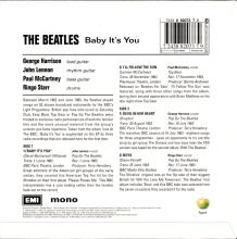 THE BEATLES DISCOGRAPHY UK - 1995 03 20 - THE BEATLES BABY IT'S YOU - 7 2438 82073 7 9 - EP - pic 2
