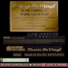 1991 05 14 - 2022 07 15 - ELVIS COSTELLO - MIGHTY LIKE A ROSE - WARNER RECORDS - MOVLP915 - 8 749262 017443 - pic 6