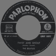 ITALY 1964 01 02 - QMSP 16352 - TWIST AND SHOUT ⁄ MISERY - B - LABELS - pic 13