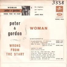 PETER AND GORDON - WOMAN - SCMQ 1924 - ITALY - pic 1