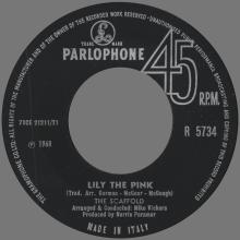 1968 10 18 - THE SCAFFOLD - LILLY THE PINK - ITALY - 1968 12 23 - R 5734 - pic 1