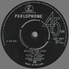 HOLLAND - 1965 04 00 - 3A - BEATLES FOR SALE - GEP 8931 - pic 3