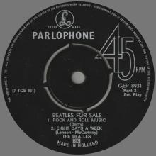 HOLLAND - 1965 04 00 - 3A - BEATLES FOR SALE - GEP 8931 - pic 4