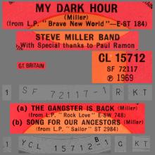 THE STEVE MILERER BAND - MY DARK HOUR - UK - CAPITOL - CL 15712 - EP - 1969 07 18  - pic 4