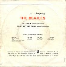 BEATLES DISCOGRAPHY PORTUGAL 060 - GET BACK / DON'TLET ME DOWN - PDP 5091 - pic 1