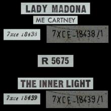 BEATLES DISCOGRAPHY CONGO - 1968 03 15 - R 5675 - LADY MADONA ⁄ THE INNER LIGHT - pic 1