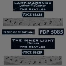 BEATLES DISCOGRAPHY PORTUGAL 040 B - LADY MADONNA / THE INNER LIGHT - PDP 5085 - pic 1