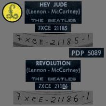BEATLES DISCOGRAPHY PORTUGAL 050 B - HEY JUDE / REVOLUTION - PDP 5089 - pic 1