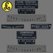 BEATLES DISCOGRAPHY PORTUGAL 080 - COME TOGETHER ⁄ SOMETHING - 8E 006-40 031 M - pic 1