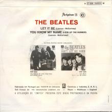 BEATLES DISCOGRAPHY PORTUGAL 090 - A - B - LET IT BE ⁄ YOU KNOW MY NAME (LOOK UP THE NUMBER) - 8E 006-04353 M - pic 4