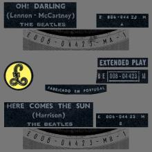 BEATLES DISCOGRAPHY PORTUGAL 100 B - OH ! DARLING ⁄ HERE COMES THE SUN - 8E 006-04423 F - pic 1