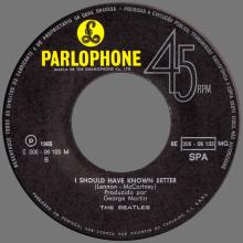 BEATLES DISCOGRAPHY PORTUGAL 110 C - YESTERDAY ⁄ I SHOULD HAVE KNOWN BETTER - 8E 006-06103 G - pic 5